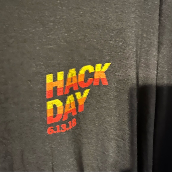 Gray ‘Hack Day’ Short Sleeve Unisex Tee, Size 3XL - Picture 5 of 6